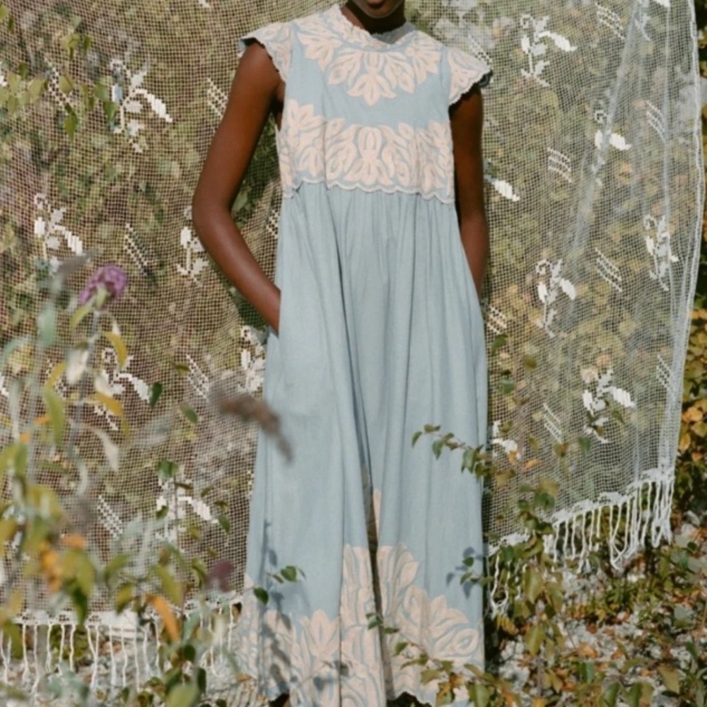 Alexandra Dress ~ Blue - Picture 2 of 7
